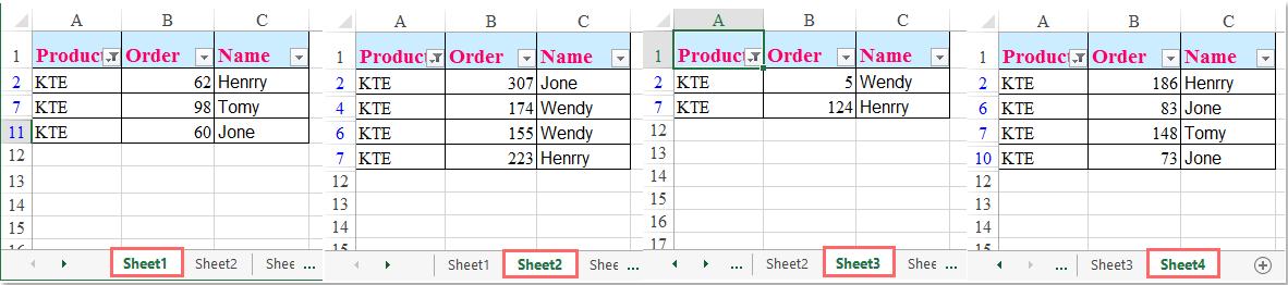 Hướng dẫn áp dụng bộ lọc FILTER trên nhiều sheet trong Excel